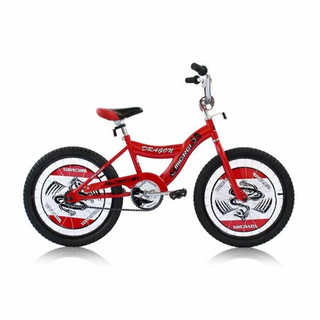 MICARGI 20 in. Boys BMX Bicycle, Red - 20 x 7 x 45 in. MI332859